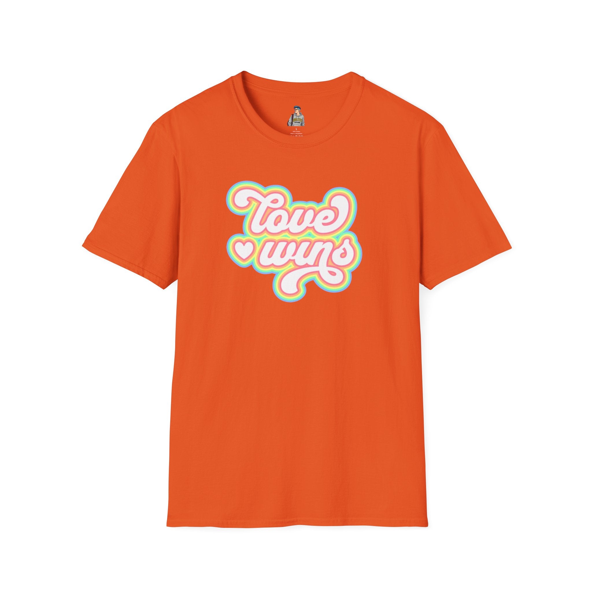 Love Wins Unisex Softstyle T-Shirt - Positive Vibes for Pride and Everyday Wear