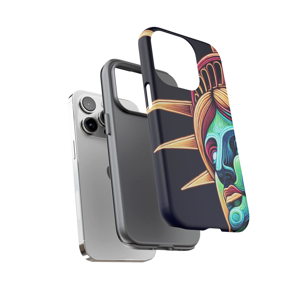 Statue of Liberty Neon Glowing Art Tough Case for Android & iPhone