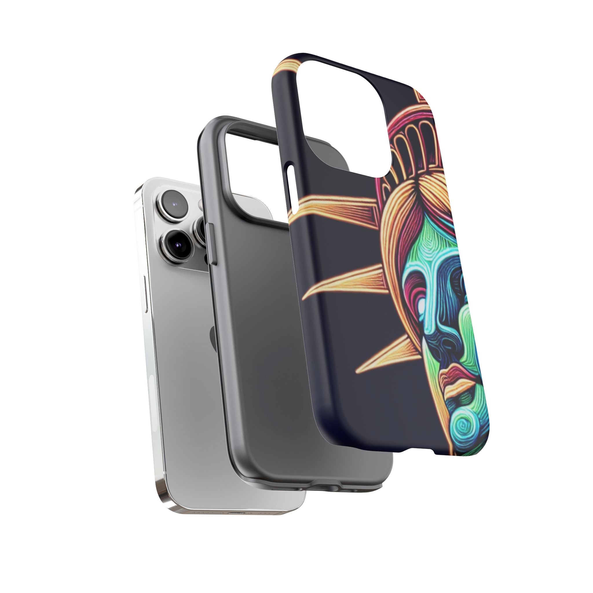 Statue of Liberty Neon Glowing Art Tough Case for Android & iPhone