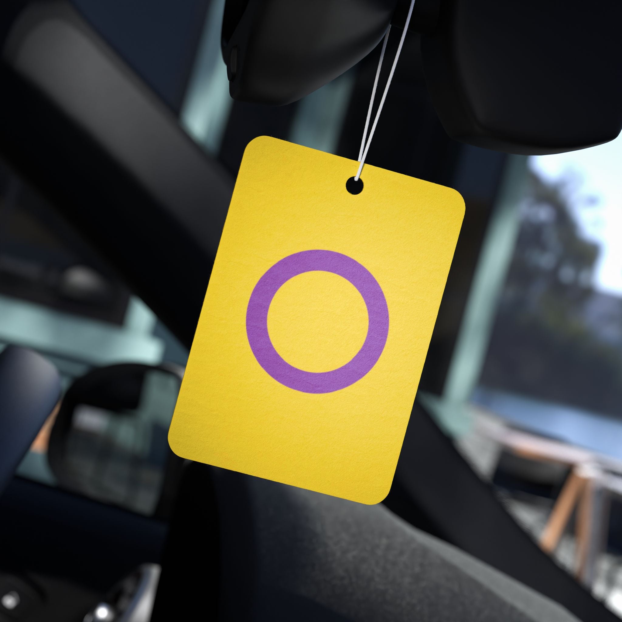 Intersex Pride Flag Car Air Freshener - Eclectic and Aromatic