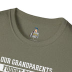 Unisex Softstyle T-Shirt: 'Our Grandparents Fought Fascists' Patriotic Tee