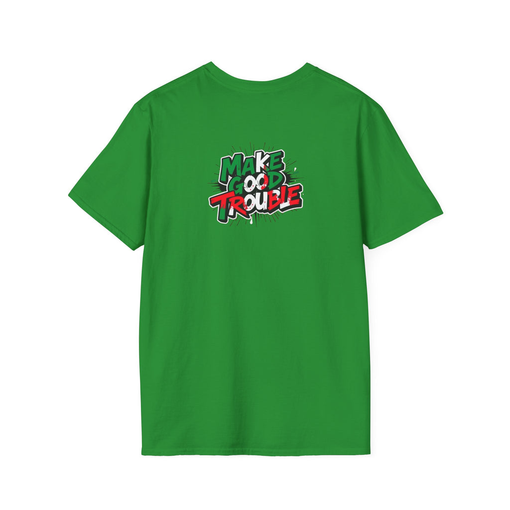 Make Good Trouble Unisex Softstyle T-Shirt | Fun Graphic Tee for Activists & Trendsetters
