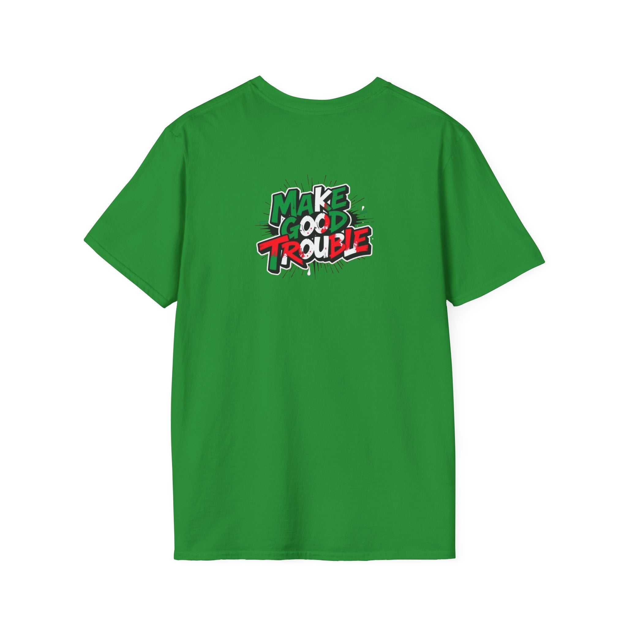 Make Good Trouble Unisex Softstyle T-Shirt | Fun Graphic Tee for Activists & Trendsetters