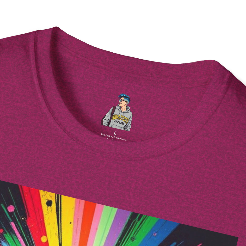 Unisex Softstyle T-Shirt - 'Queer People Belong Everywhere' Pride Graphic Tee