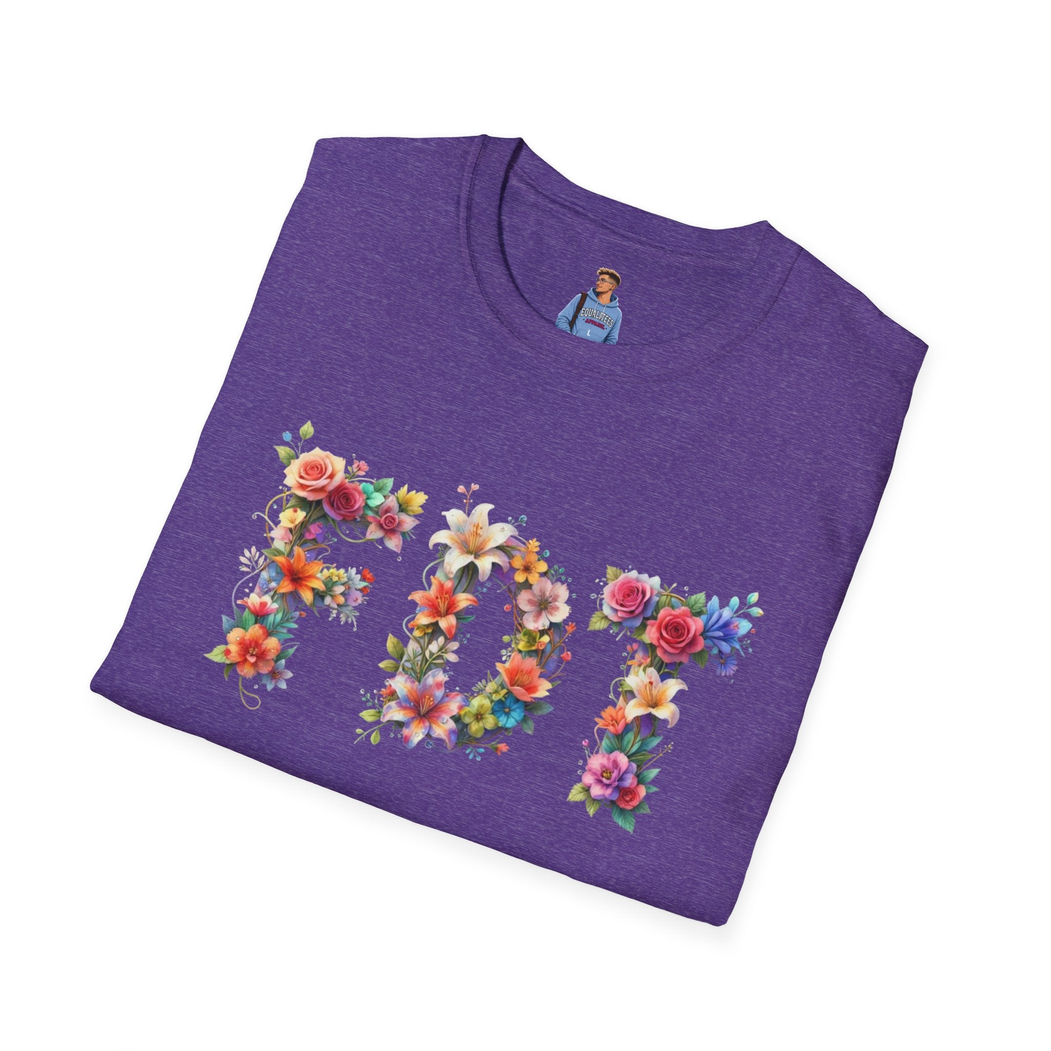 FDT Bold Floral Typography T-Shirt