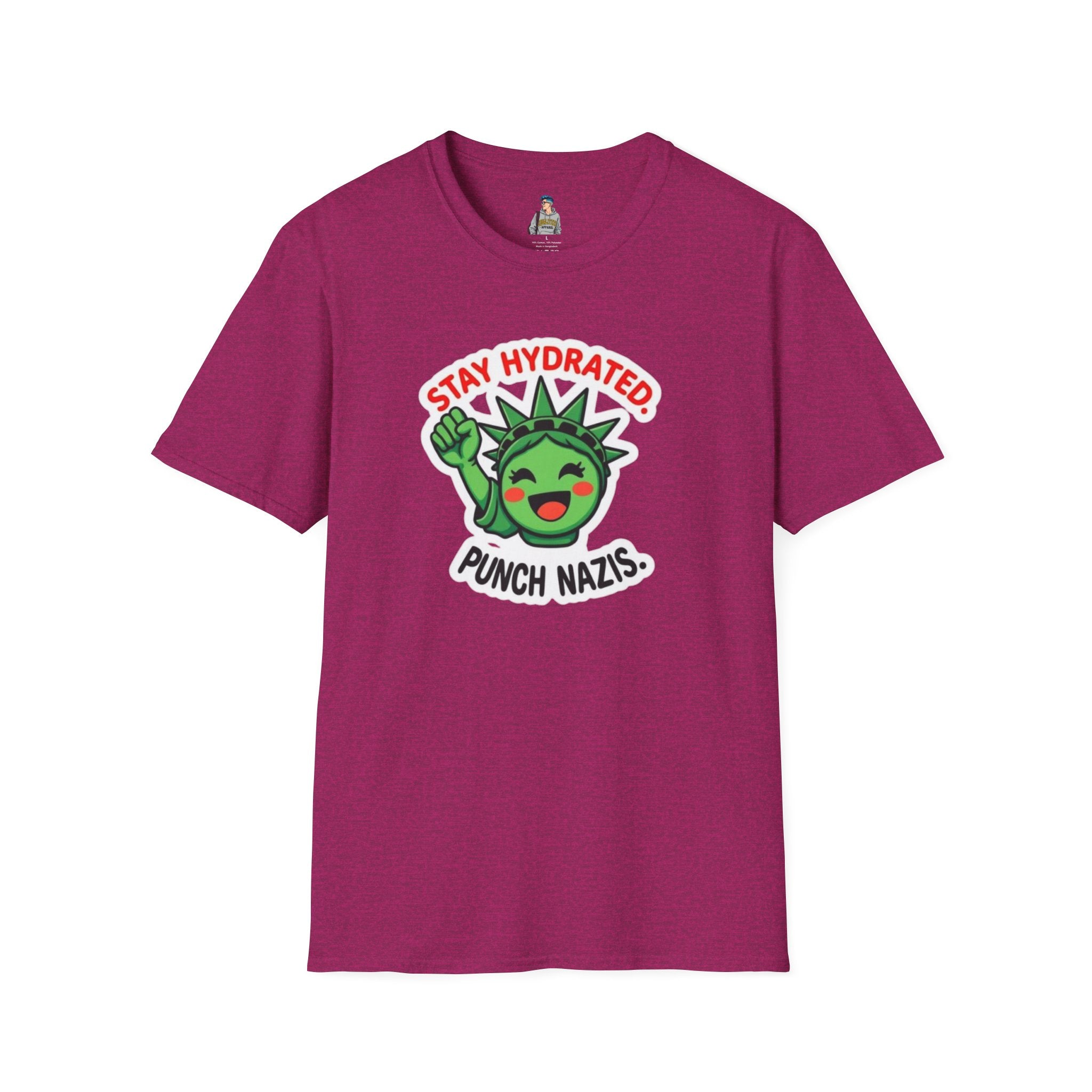 Stay Hydrated, Punch Nazis Funny Political Activism Tee
