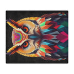 Fractal Owl Microfiber Blanket