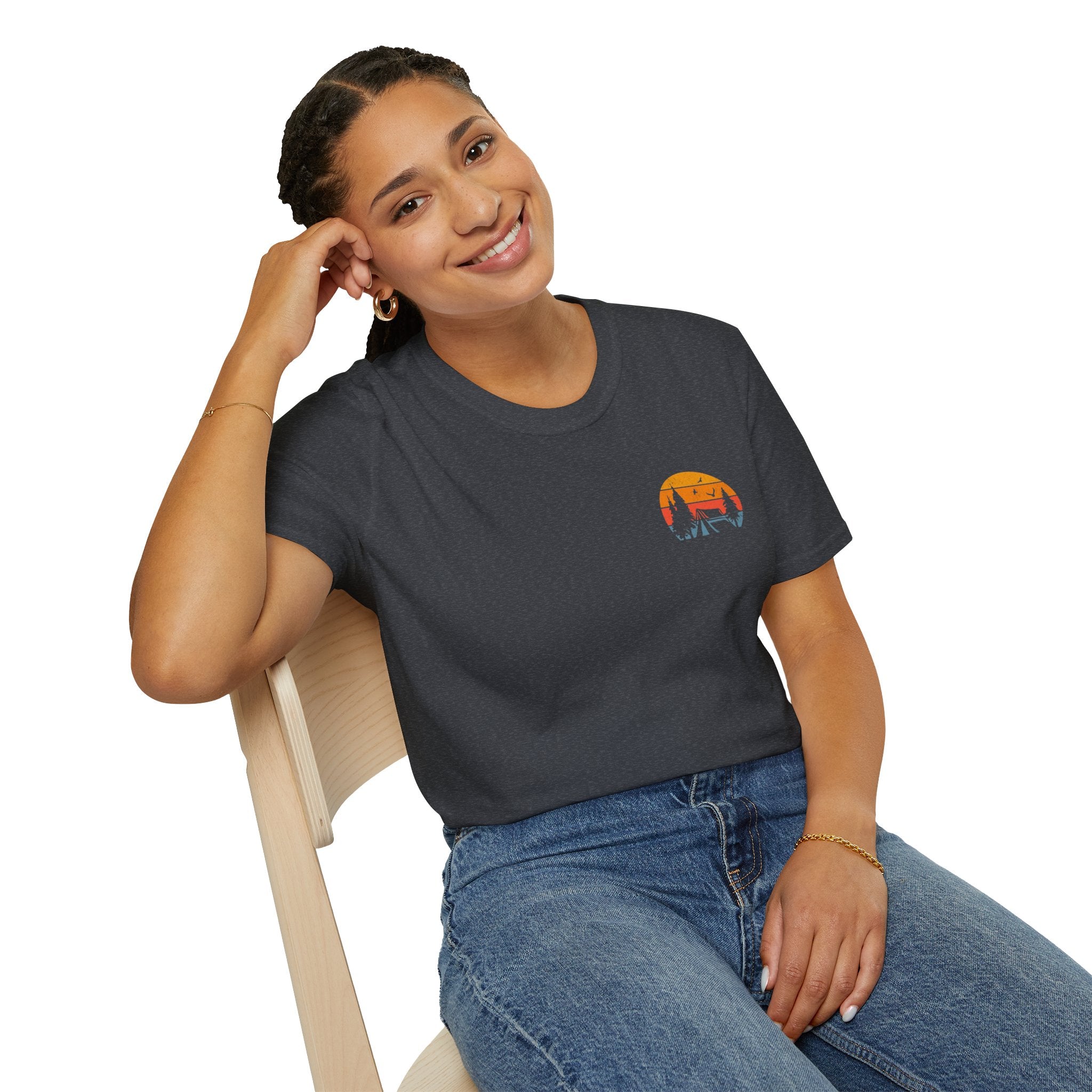 Unisex Softstyle T-Shirt - 'I'd Rather Be Camping' Adventure Tee