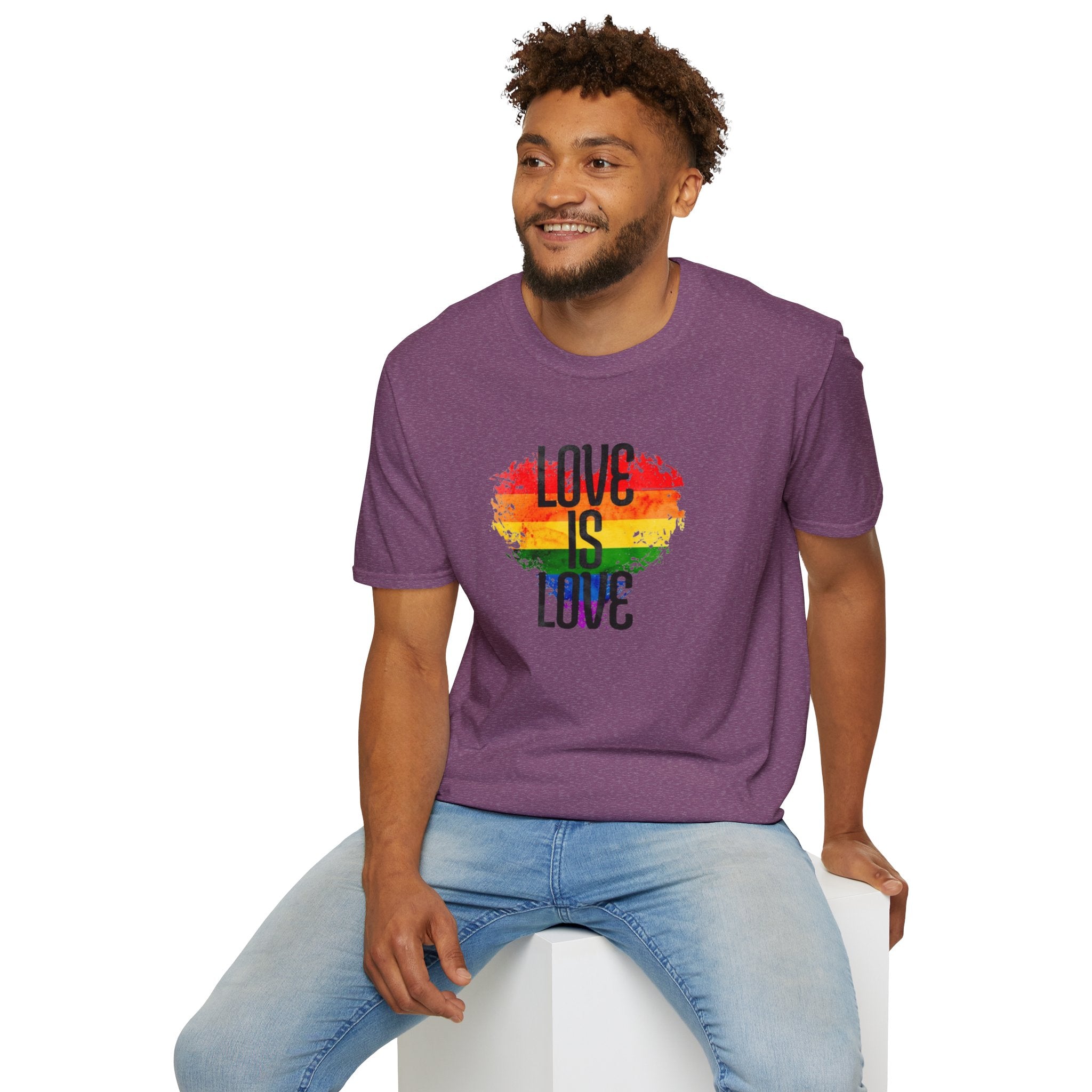 Pride Love Is Love Unisex Softstyle T-Shirt - EqualiTees.Me