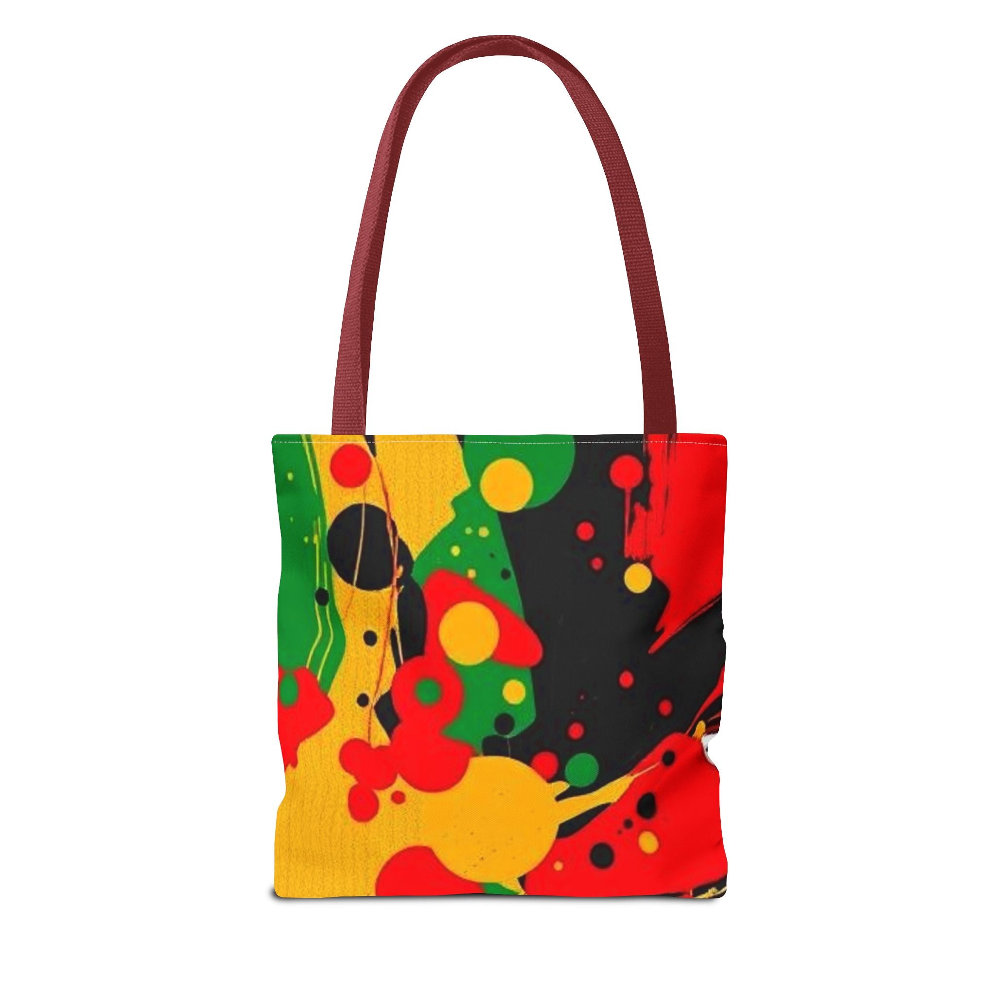 Green, Red Yellow Paint Splatter Tote Bag