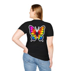 Rainbow Butterfly Cocoon Pride T-Shirt | Unisex Softstyle Tee