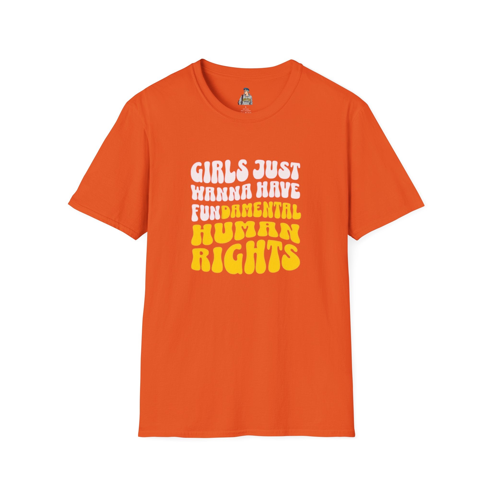 Girls Just Wanna Have Fundamental Human Rights Unisex Softstyle T-Shirt - EqualiTees.Me