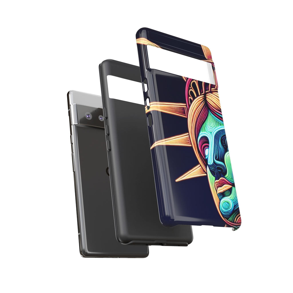 Statue of Liberty Neon Glowing Art Tough Case for Android & iPhone