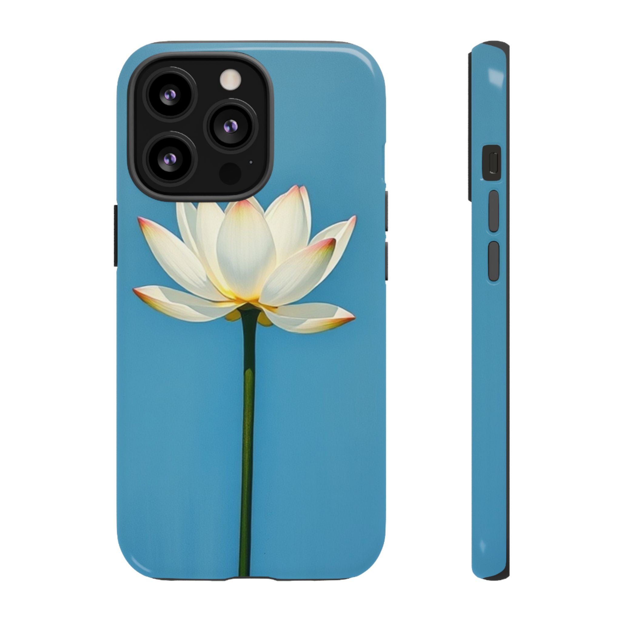 Open White Peace Lily Design Tough Case For Android & iPhone