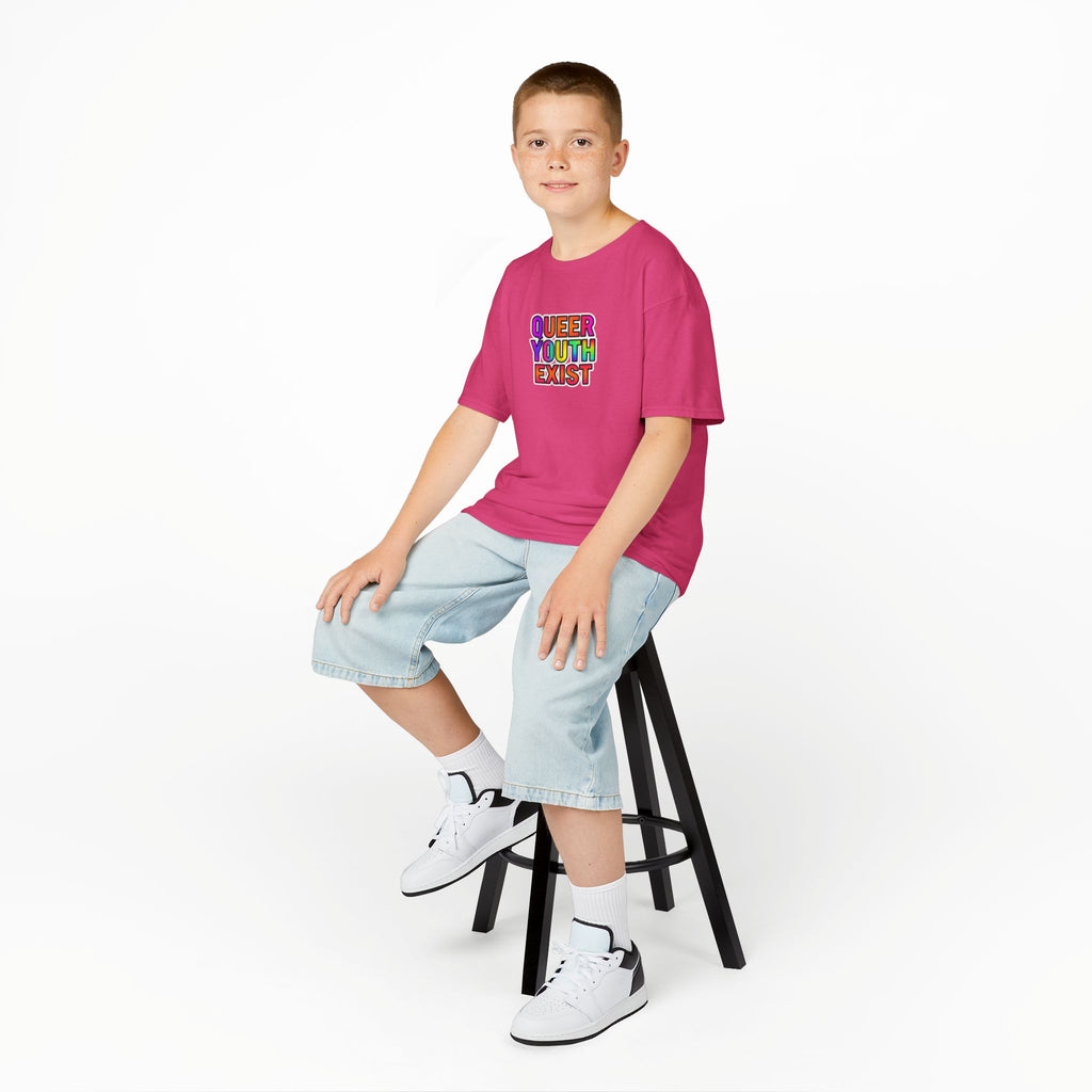 QUEER YOUTH EXIST Kids Heavy Cotton™ Tee - Pride Shirt for Children