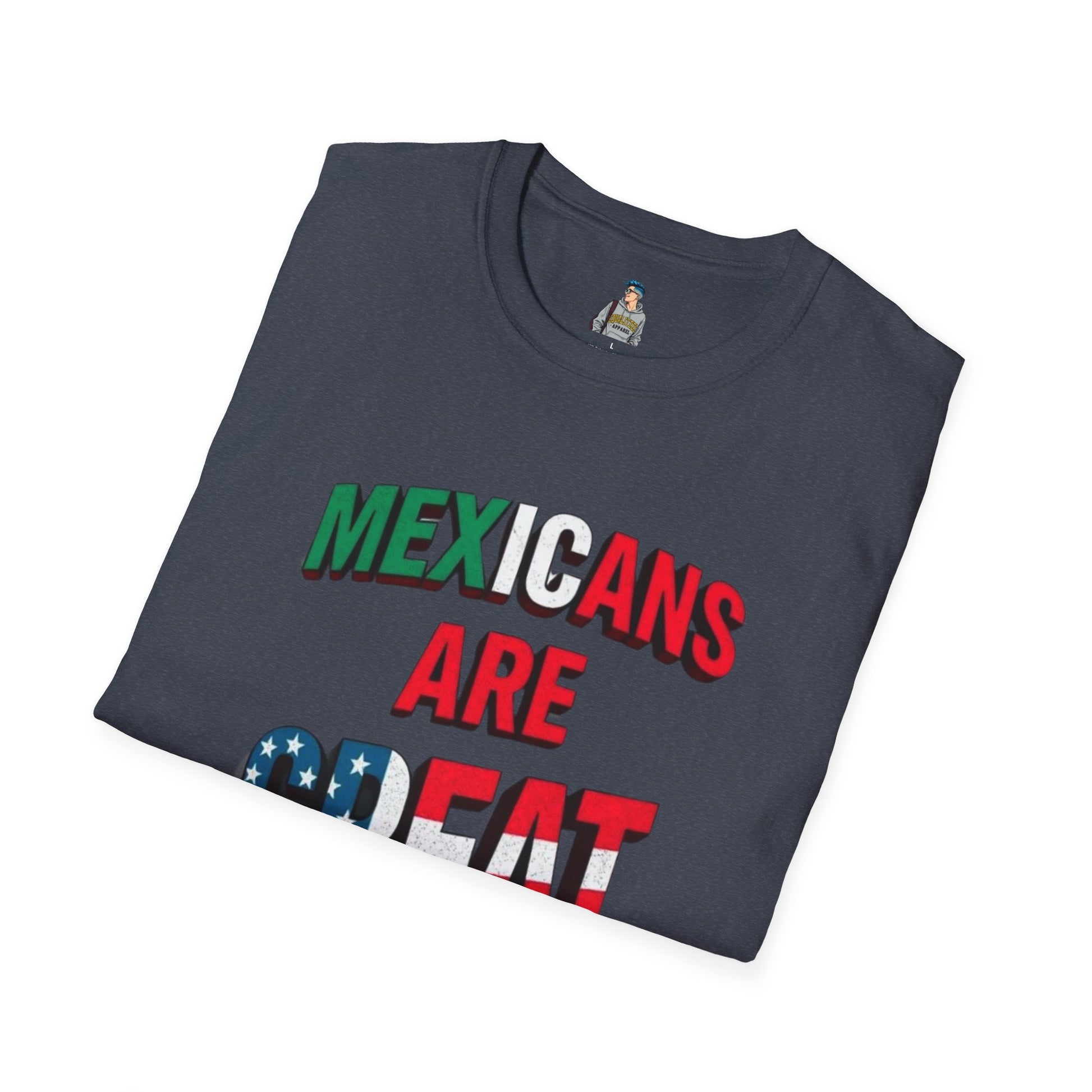 Unisex Softstyle T-Shirt - Mexicans Are Great Americans | Bilingual Pride Tee