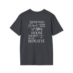 Patriotic Unisex Softstyle T-Shirt - "USA" & History Quote Design