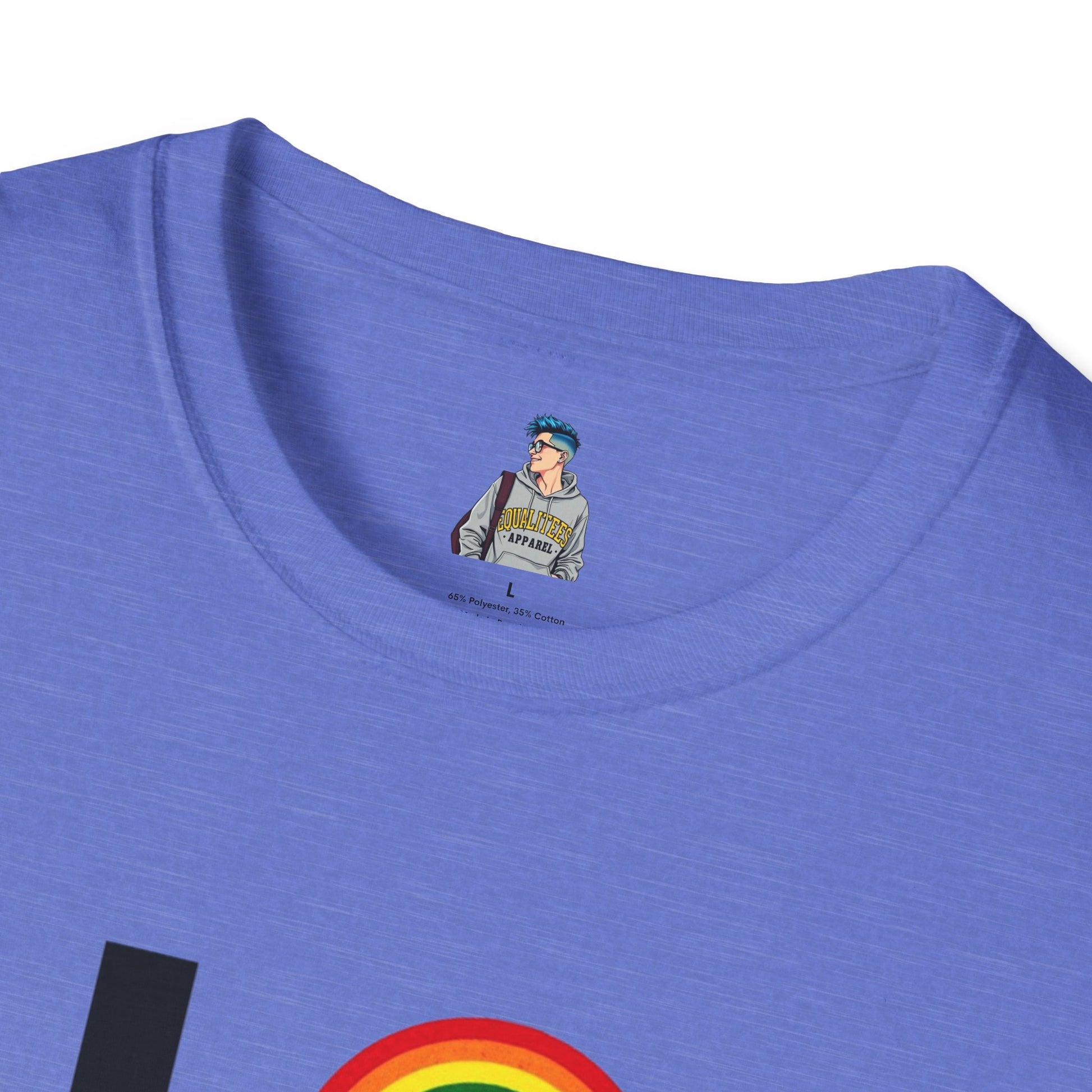 Vibrant LOVE Design for Pride Unisex Softstyle T-Shirt