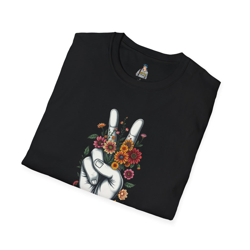 Grow Peace Unisex Softstyle T-Shirt - Boho Inspiration, Perfect for Festivals and Everyday Wear