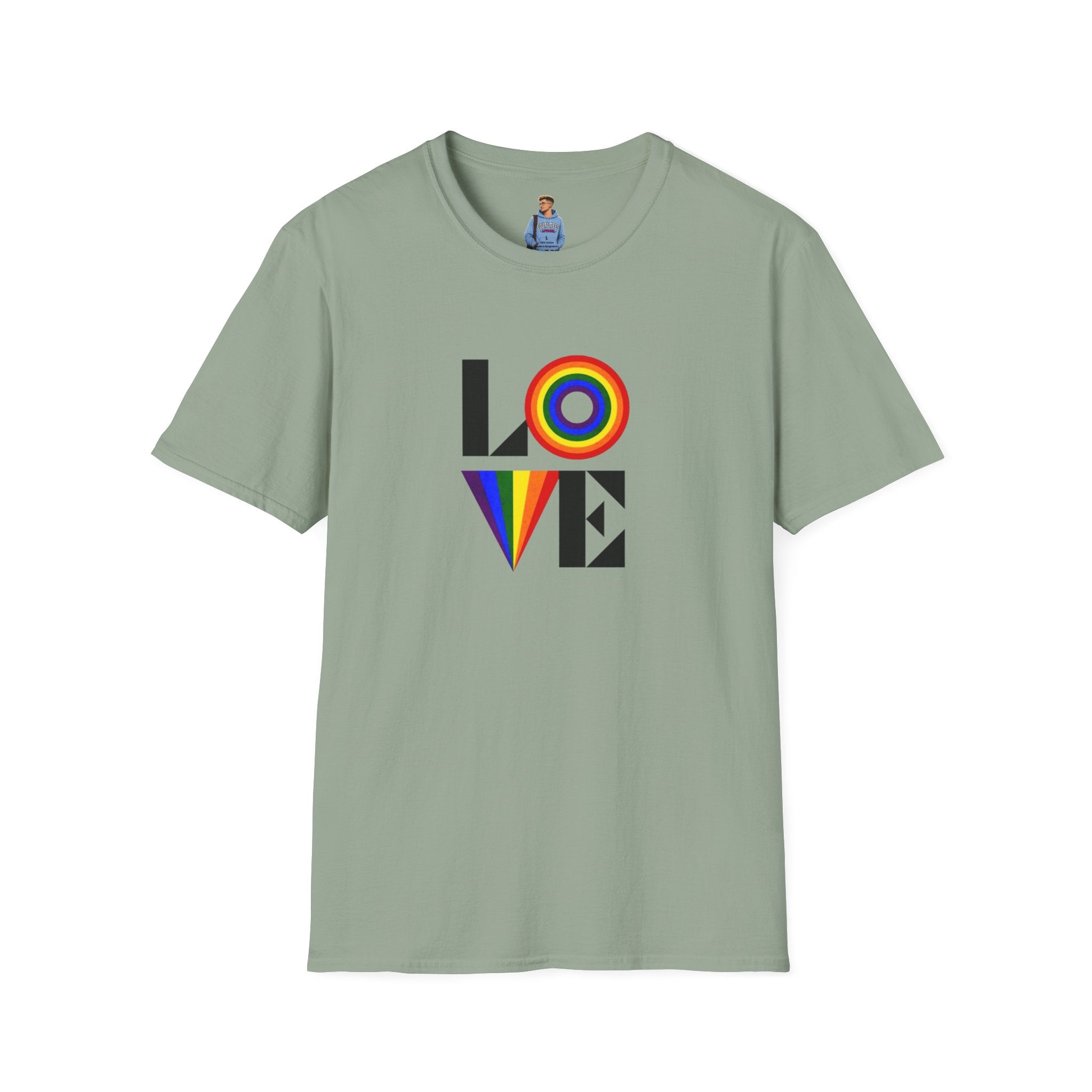 Vibrant LOVE Design for Pride Unisex Softstyle T-Shirt
