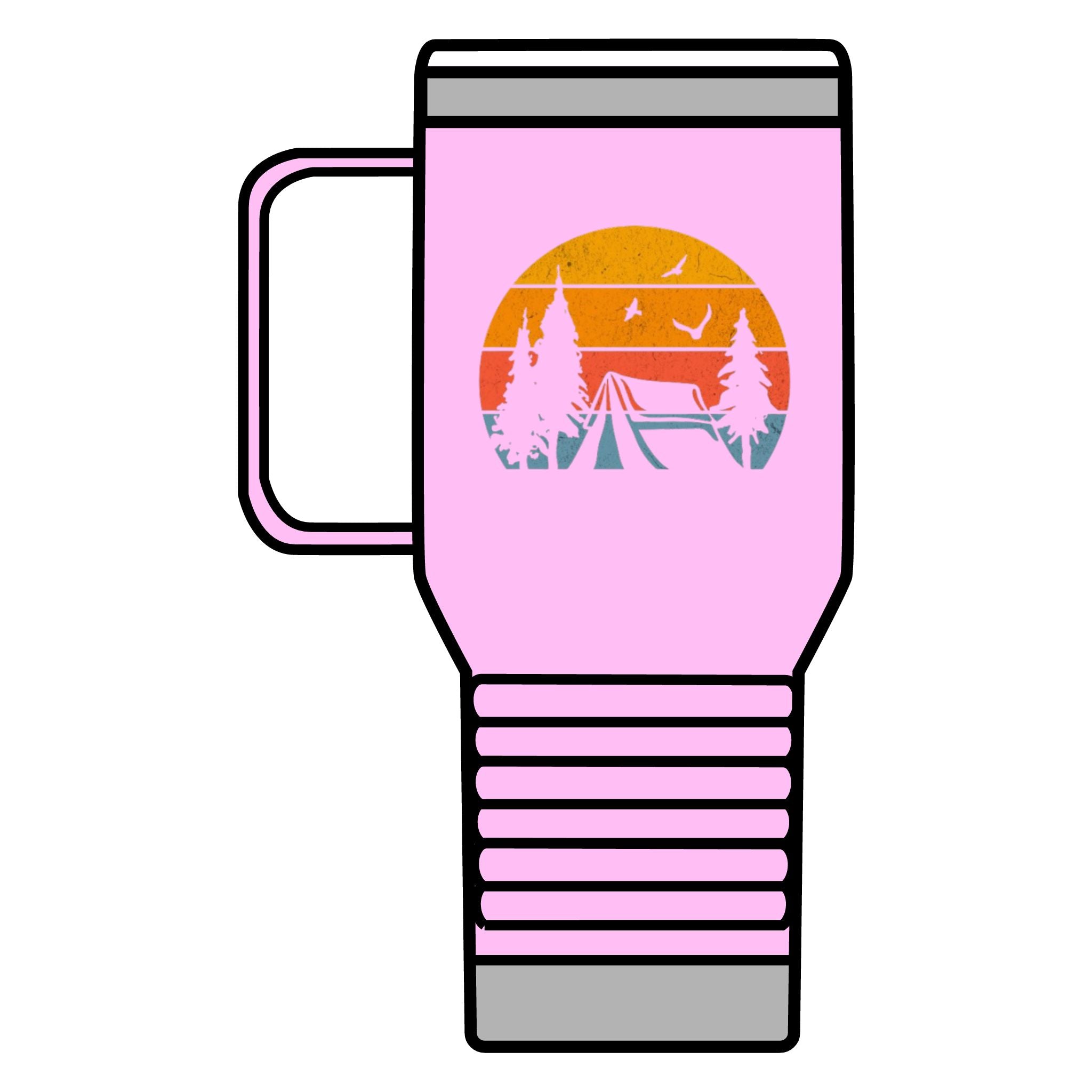 Camping Sunset Scene Travel Mug - 20oz