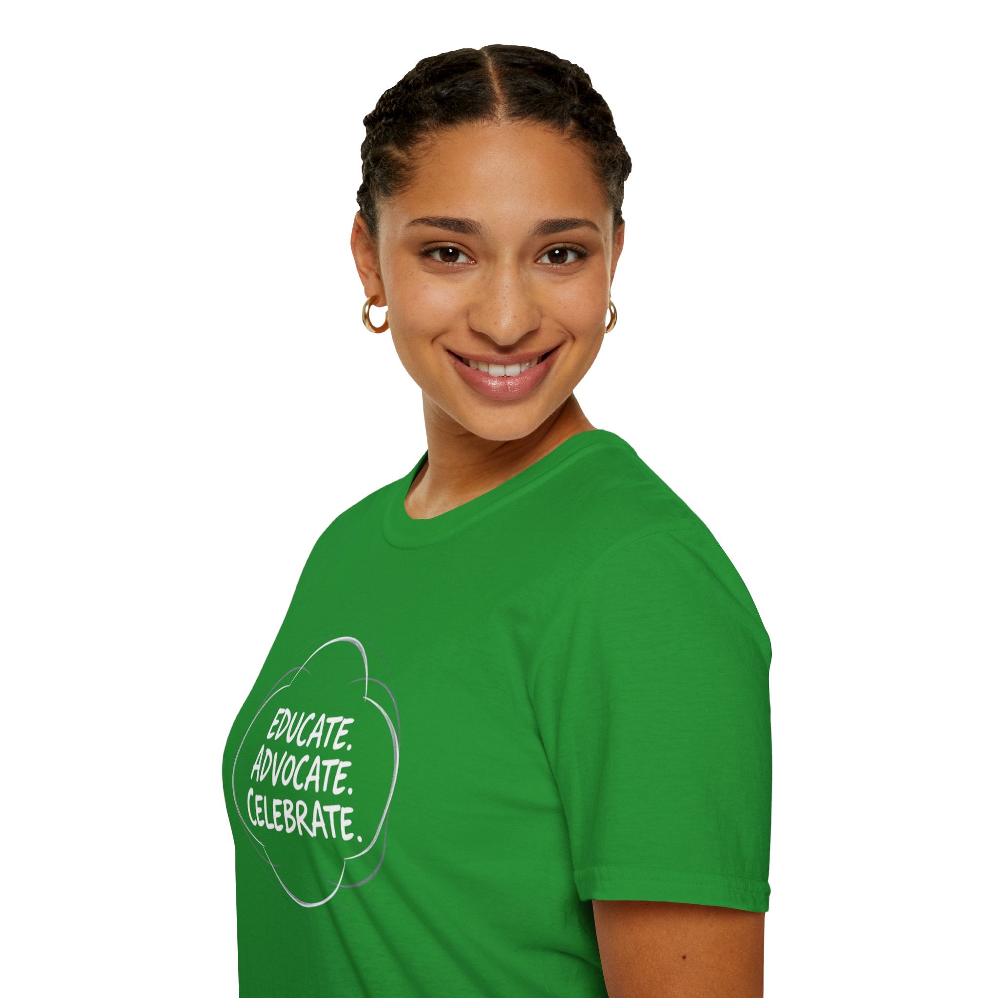 Subtle Pride Educate Advocate Celebrate Minimalist T-Shirt for Every Occasion