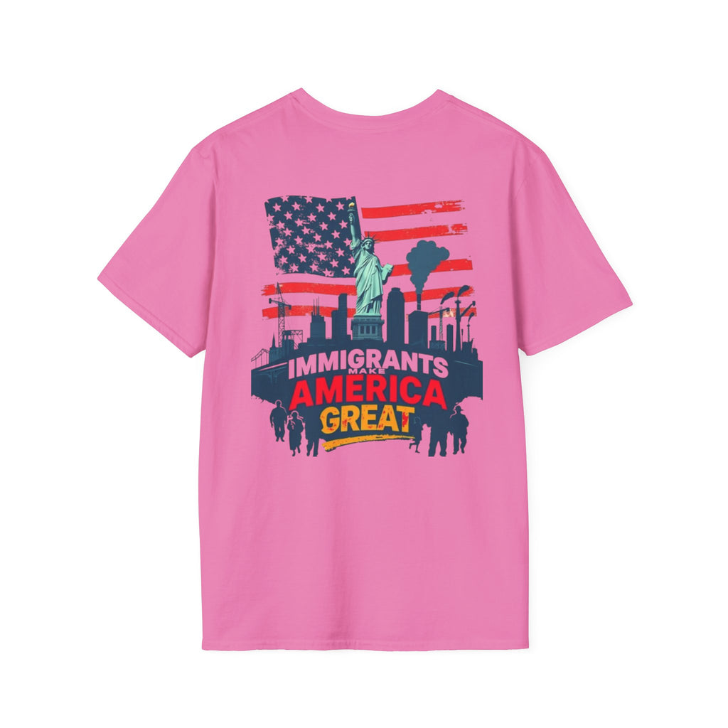 Immigrants Make America Great T-Shirt Estoy Contigo (I Am With You) Unisex Softstyle T-Shirt Classic Protest Tee