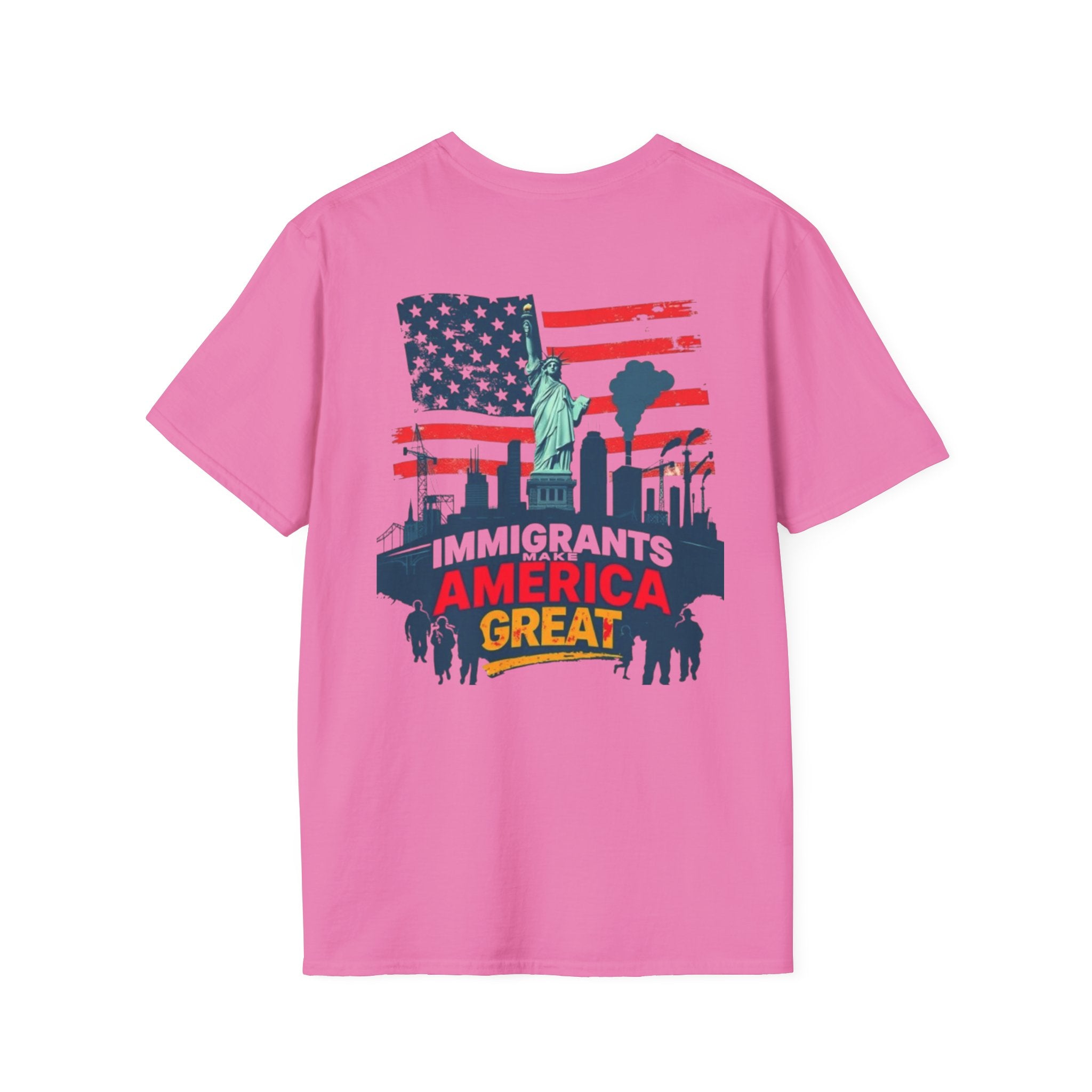 Immigrants Make America Great T-Shirt Estoy Contigo (I Am With You) Unisex Softstyle T-Shirt Classic Protest Tee
