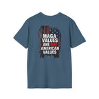 Unisex Softstyle T-Shirt - 'The People United' & 'MAGA Values Are NOT American Values' Graphic Tee