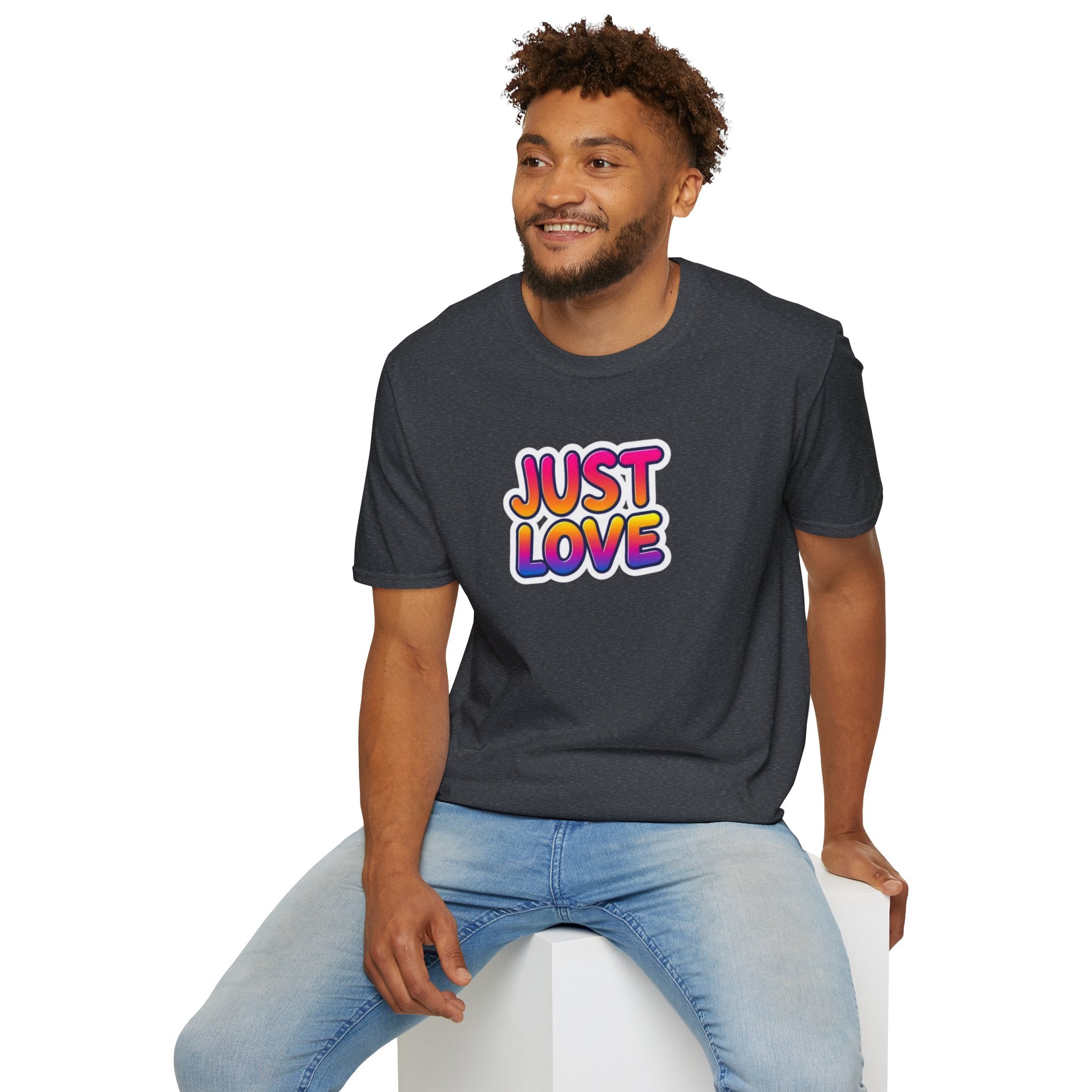 Just Love Unisex Softstyle T-Shirt | Perfect for Pride, Anniversaries, and Everyday Wear