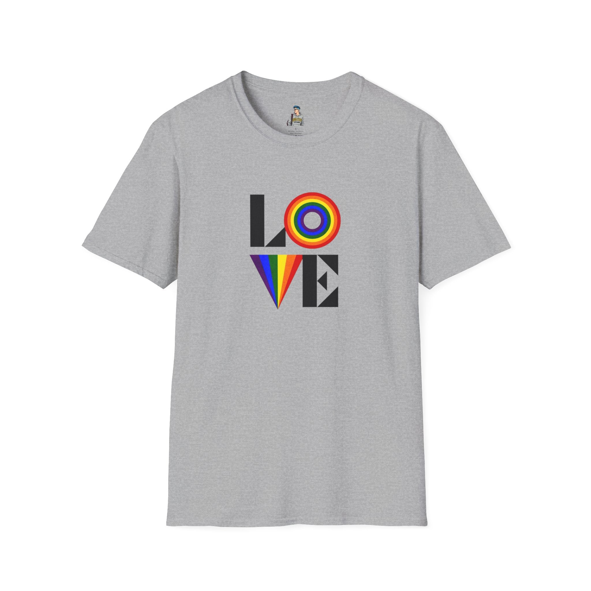 Vibrant LOVE Design for Pride Unisex Softstyle T-Shirt