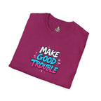 Make Good Trouble Trans Colors Graphic Unisex T-Shirt - Bold Statement Tee for Activists & Dreamers