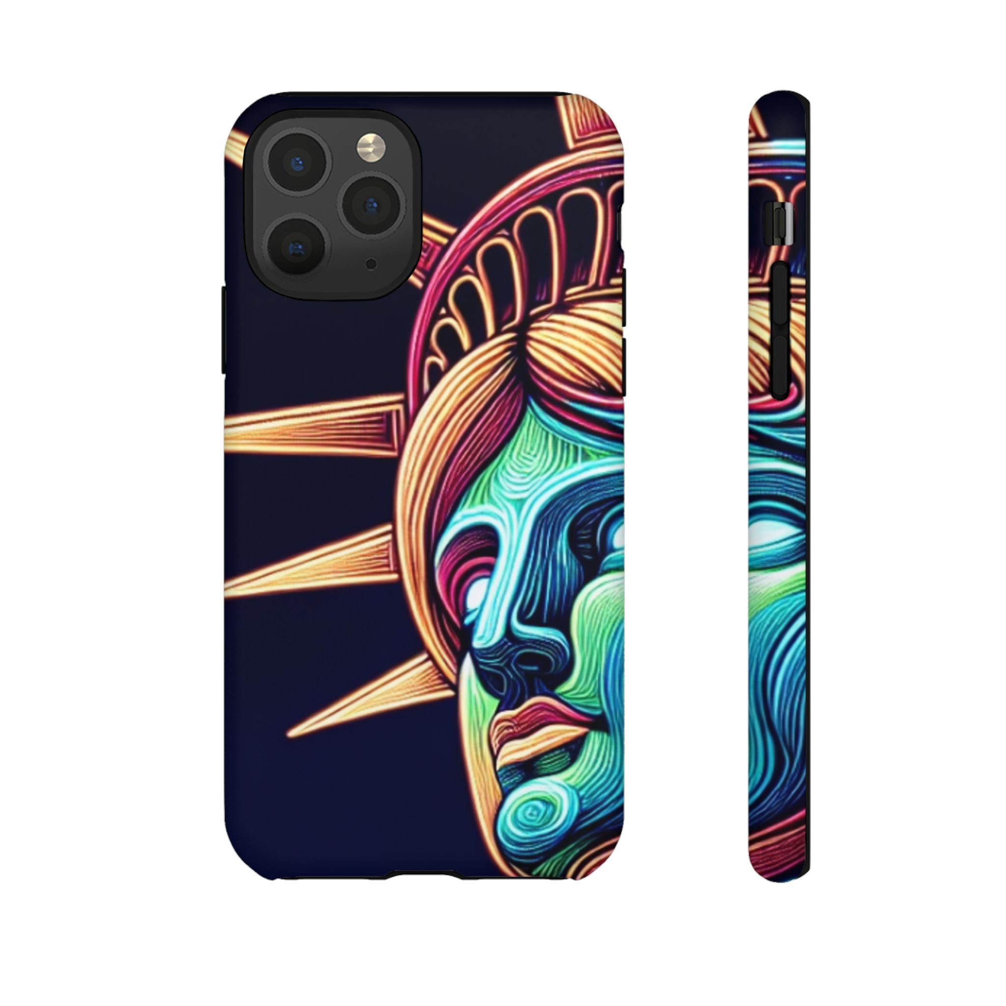 Statue of Liberty Neon Glowing Art Tough Case for Android & iPhone