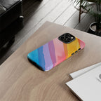 Colorful Diagonal Watercolor Tough Phone Case for iPhone