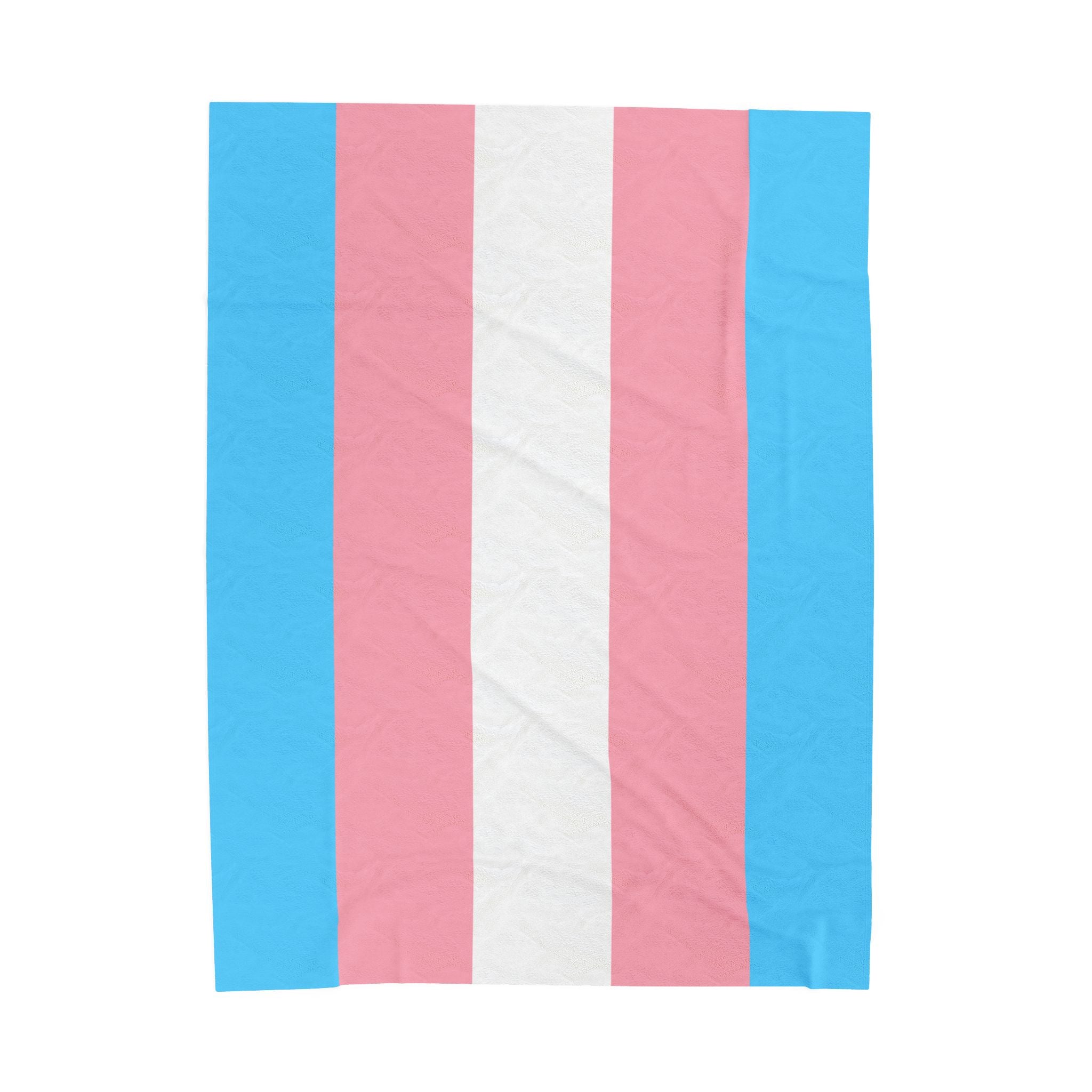 Trans Pride Flag Velveteen Plush Blanket