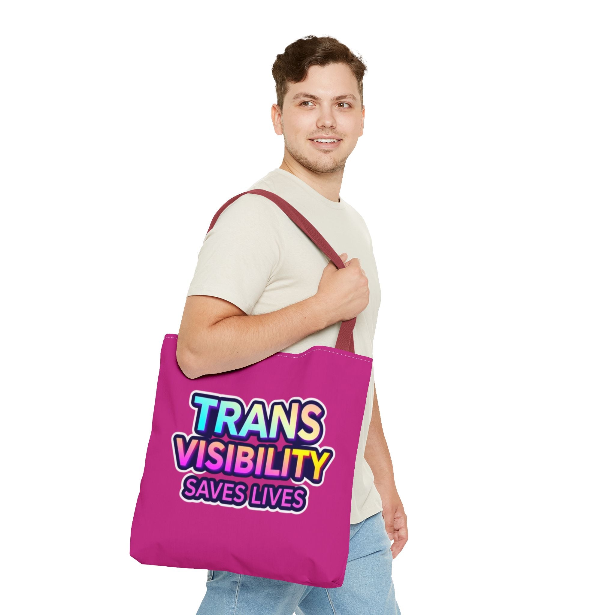 Trans Visibility Saves Lives Tote Bag