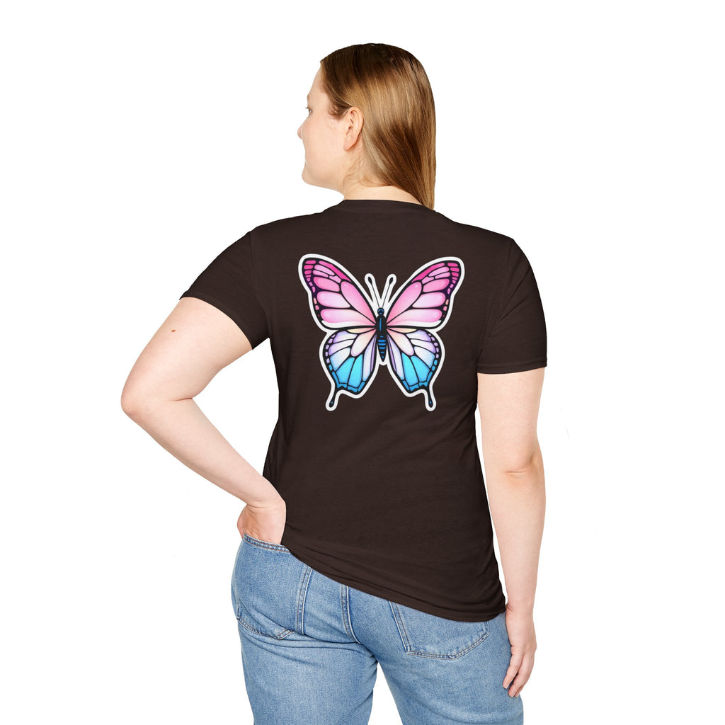 Trans Caterpillar to Butterfly Graphic T-Shirt