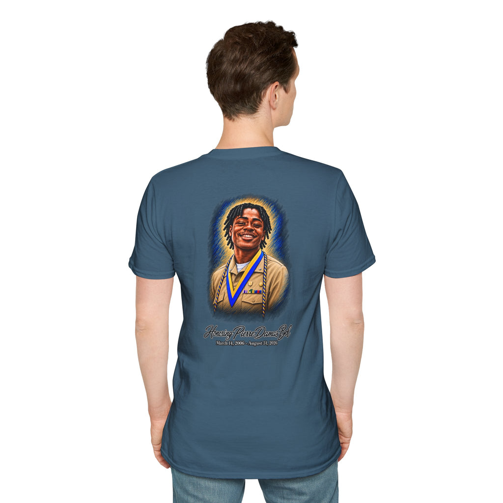 Portrait Front and Back - In Memory of Pierre Damas Bel T-Shirt