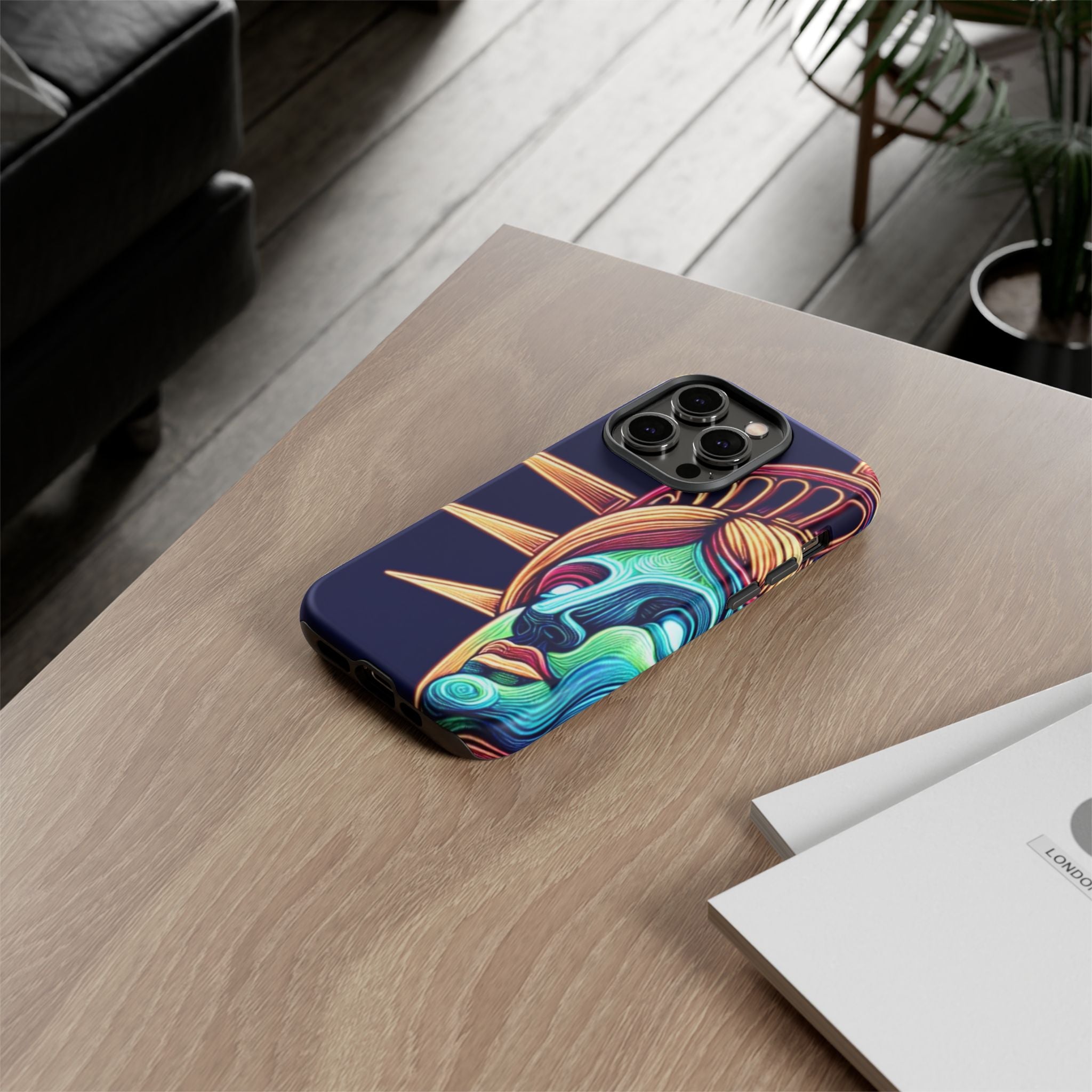 Statue of Liberty Neon Glowing Art Tough Case for Android & iPhone