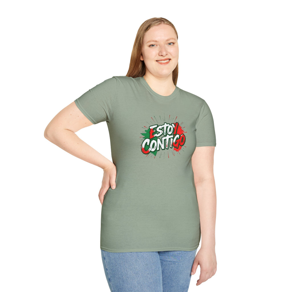 Immigrants Make America Great T-Shirt Estoy Contigo (I Am With You) Unisex Softstyle T-Shirt Classic Protest Tee