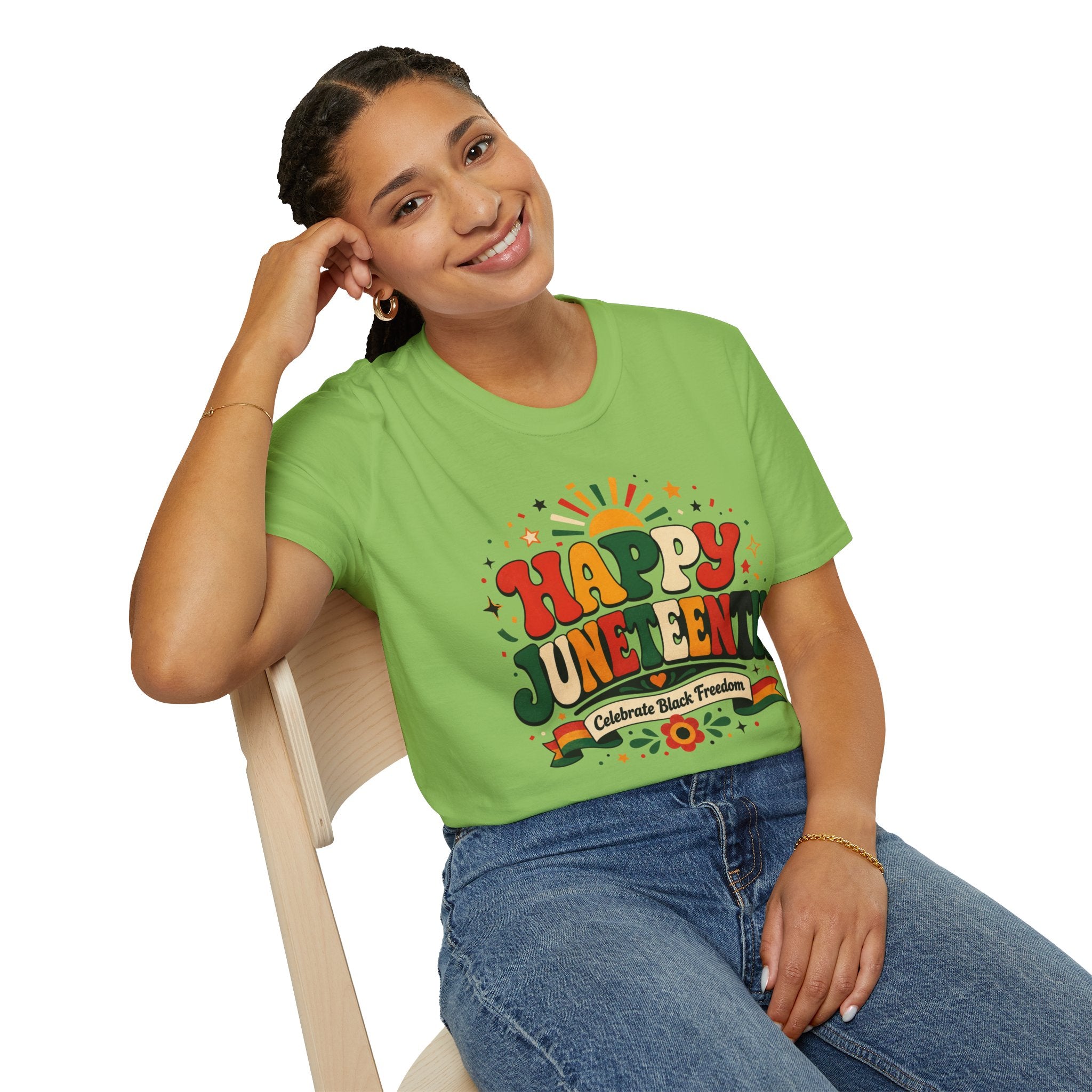 Juneteenth T-Shirt - "Happy Juneteenth" Retro Celebration Tee
