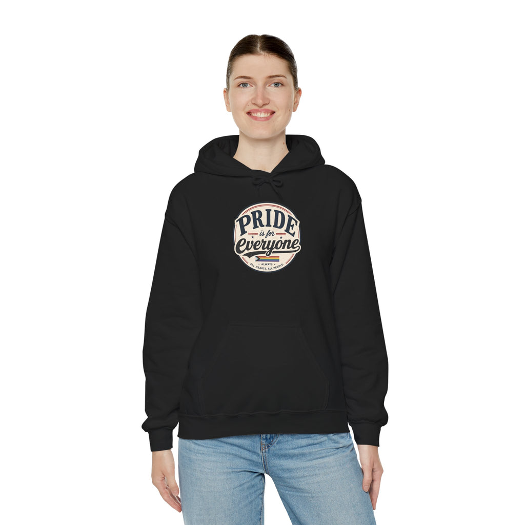 Pride Is For Everyone Pullover Hoodie — Vintage Graphic Inclusivity Sweatshirt