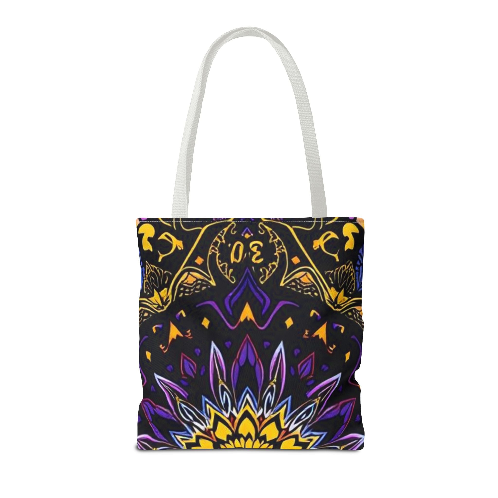 Purple & Yellow Design Tote Bag