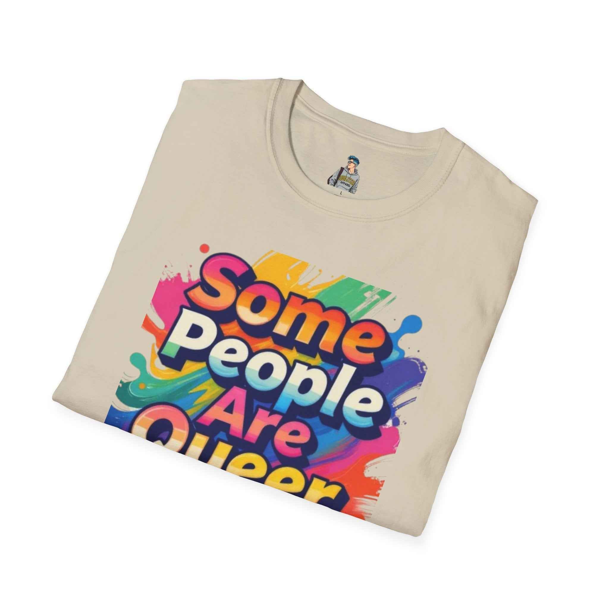 Queer Pride T-Shirt — "Some People Are Queer. Get Over It." Rainbow Graphic