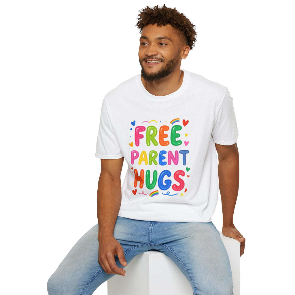 Free Parent Hugs T-Shirt — Colorful Affirming Pride