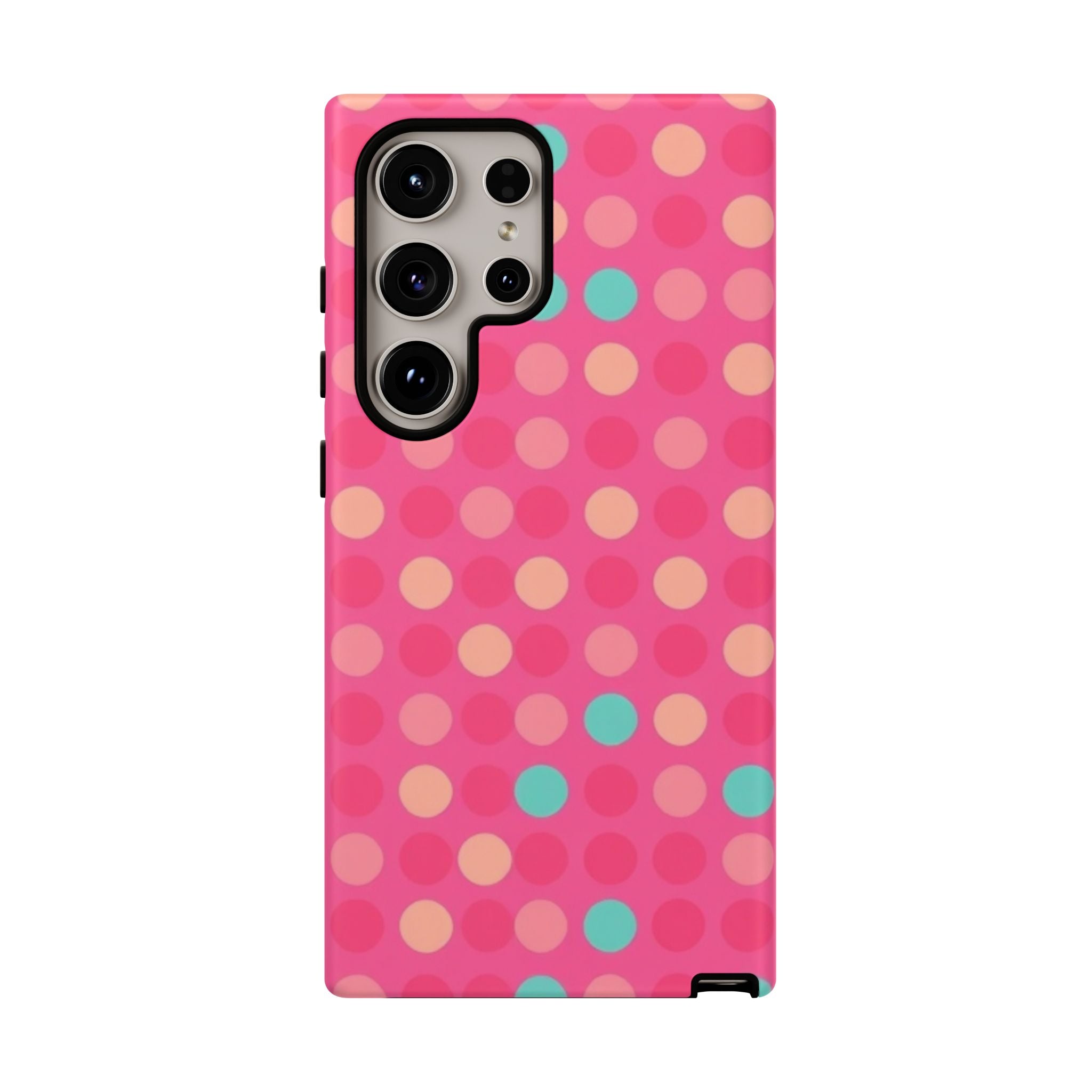 Android OR iPhone Protective Cases - Retro Polka Dots Pattern Tough Case