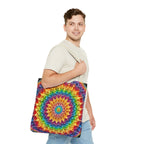 Rainbow Mandala Tote Bag