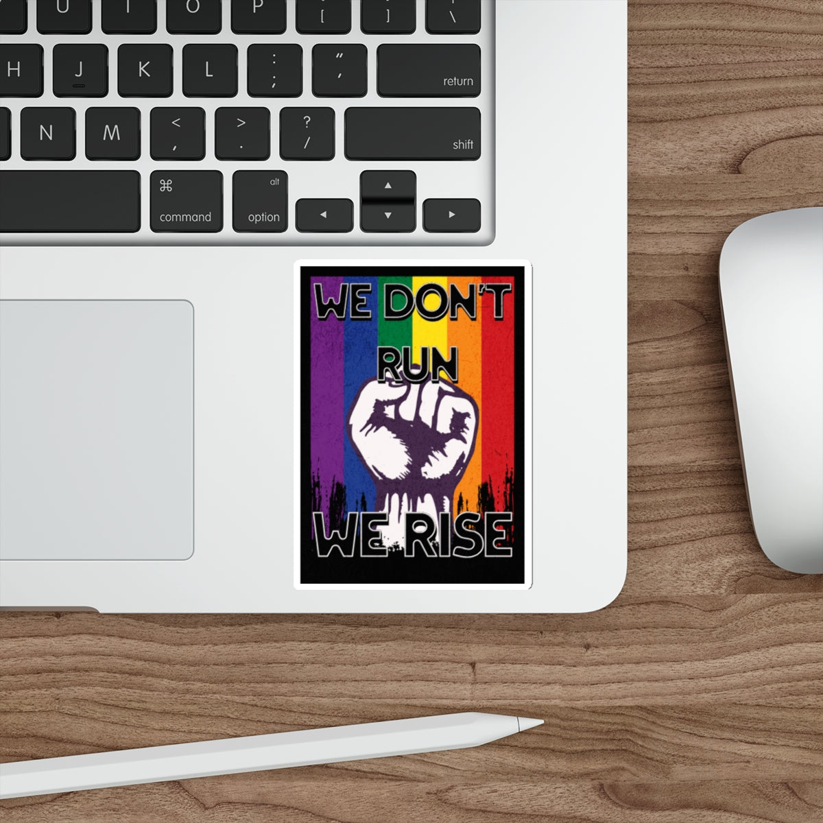 Empowerment Die-Cut Stickers | "We Don't Run, We Rise" | LGBTQ+ Pride Decals