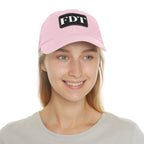 Stylish Dad Hat with FDT Leather Patch - Casual Sun Protection for Dads