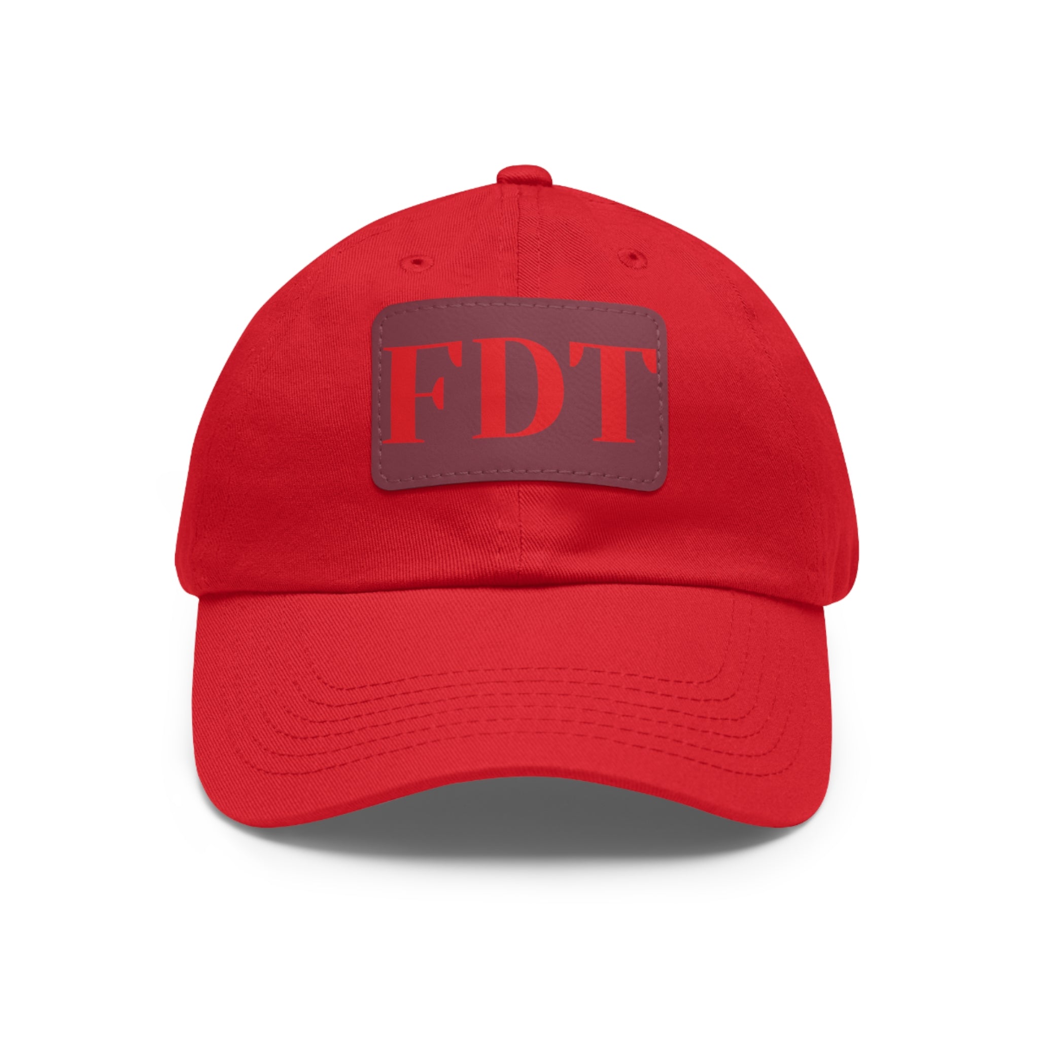 Stylish Dad Hat with FDT Leather Patch - Casual Sun Protection for Dads